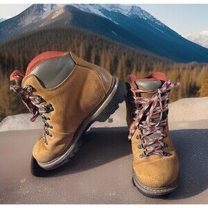 Cabela’s brown Hiking Boots with Red Accents size 8M